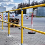 TsaF modular safety barrier in high-visibility yellow