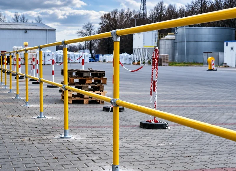 TsaF modular safety barrier in high-visibility yellow
