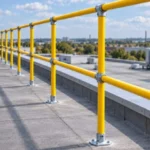 TsaF modular safety barrier in high-visibility yellow