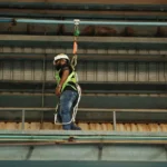 TsaF overhead lifeline system protecting work at height
