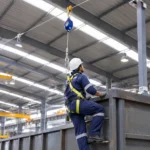 TsaF overhead lifeline system protecting work at height