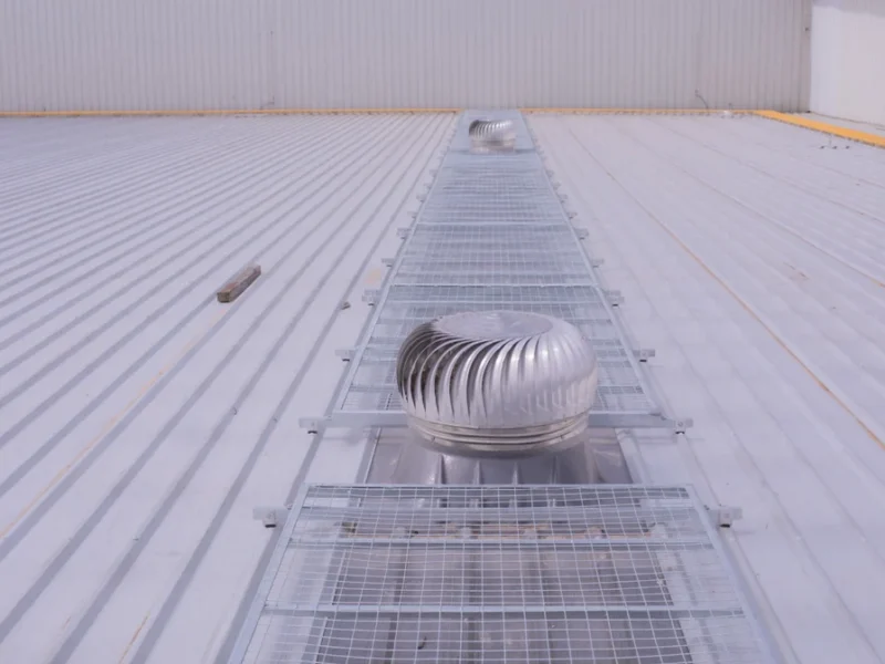 TsaF skylight protection mesh fitted over a roof light